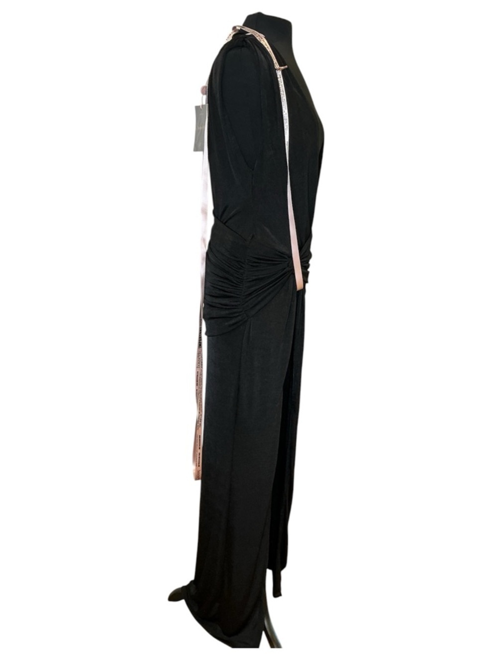 House of CB Black Plunging Ruched Maxi Dress - Picture 7 of 13